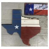 Wooden Texas & Metal 'If Lost Return Here' Sign