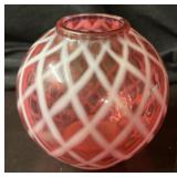 Fenton Small Vase Unusual Cranberry Glass