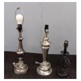 (3) Lamps No Shades