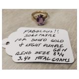10k Solid & Light Purple Gem