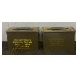 (2) Small 30 Cal Ammo Boxes