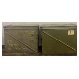 (2) Large Small Arms Ammunition Ammo Boxes