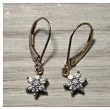 14K Gold & CZ Earrings