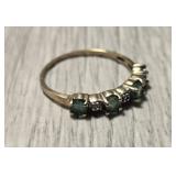 10K Gold & Green Stone Ring