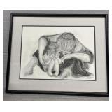 Framed Picture- Girl & Grandma