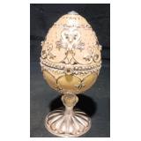 Vintage Jeweled Egg Musical Box Works