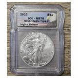 2022 American Silver Eagle: ICG MS70