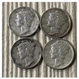 (4) Mercury Dimes #2