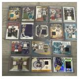(16) Jersey Patch Football Cards