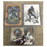 (3) Walter Jones Seahawks Autographed Cards