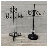 (2) Metal Revolving Necklace Displays