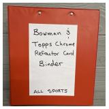 Topps Chrome Refractor Sport Card Binder