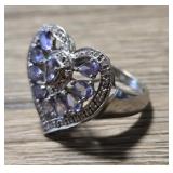 10K White Gold & Tanzanite Ring