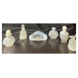 (6) Fenton White Opalescent Glass