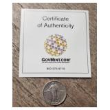 1917-P Standing Liberty Quarter & COA