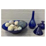 (4) Cobalt Blue Dishes