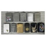 (11) Vintage Zippo Lighters
