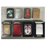 (8) Assorted Vintage Zippo Lighters