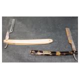 (2) Straight Blade Razors
