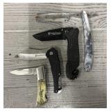 (4) Various Pocket Knives