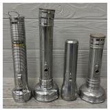 (4) Different Vintage Flashlights