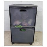 Rolling 2-Drawer Sterling Storage w/ Flowers