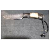 Damascus Steel Knife w/ Sheath