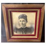 Antique Frame & Real Photo Woman