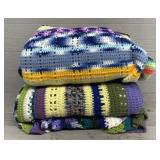 (2) Large Handmade Afghans