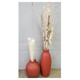 (2) Vases w/ Decor