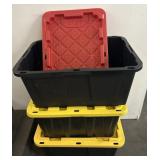 (3) Heavy Duty Storage Totes