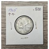 Silver 1965 Canadian Quarter #2