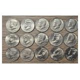 (15) Kennedy Half Dollars
