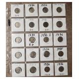 (20) Herd of Buffalo's Nickels