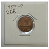 1959-P Lincoln Wheat Cent DDR
