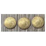 (3) Mini St. Gaudens Tokens #1