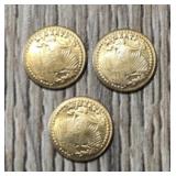 (3) Mini St. Gaudens Tokens #2