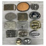 (14) Assorted Wildlife Belt Buckles