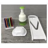 (4) Kitchen Food Slicer & Other Items