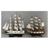 (2) Vintage Model Sailing Ships