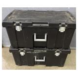 (2) Sterlilite Rolling Footlockers