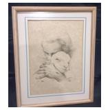 Signed Drawing In Frame