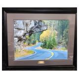Signed Print Autumn Rock In Frame