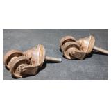 (2) Antique Casters