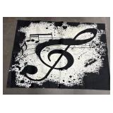 Music Note Design Area Rug
