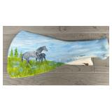 Hand Painted Elk Shoulder Bone