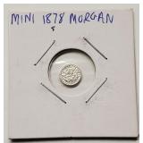 1878 Miniature Morgan Silver Dollar