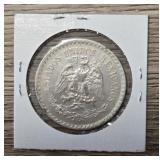 1922 Silver Mexican Un Peso Coin