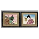 (2) Framed Vintage Japanese Prints