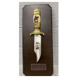 Robert E Lee Bowie Knife on Plaque